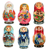 Nested Dolls Decorative Wooden Magnets Set of 6 by G. Debrekht - Christmas Decor - 8090130G-S6