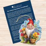 Garden Gnomes Decorative Wooden Ornaments Set of 3 by G. Debrekht - Spring Easter Decor - 8091030-S3