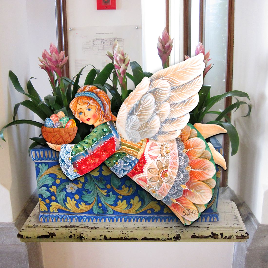 Ángel de Pascua volador, decoración para puerta de Pascua de G. DeBrekht - Decoración de primavera de Pascua - 8154154H