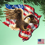 Adornos de madera con águila de la libertad americana de Gelsinger - Decoración navideña americana - 8161052-1432