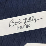Camiseta de fútbol americano autografiada/firmada de Bob Lilly HOF 80 Dallas Thanksgiving Day JSA COA