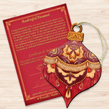 Adornos de madera con forma de bola roja redonda de G. DeBrekht - Decoración navideña - 8193148