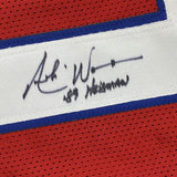 Camiseta de fútbol americano universitario enmarcada, autografiada y firmada por Andre Ware, 35 x 39, 89, Heisman, Houston Red, JSA COA