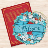 Coastal Wreath Wooden Ornaments by G. DeBrekht - Coastal Holiday Decor - 8185306-2