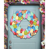 Easter Eggs Holiday Door Wreath by G. DeBrekht - Easter Spring Decor - 8185310H