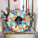 Easter Eggs Holiday Door Wreath by G. DeBrekht - Easter Spring Decor - 8185310H