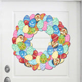 Easter Eggs Holiday Door Wreath by G. DeBrekht - Easter Spring Decor - 8185310-2H