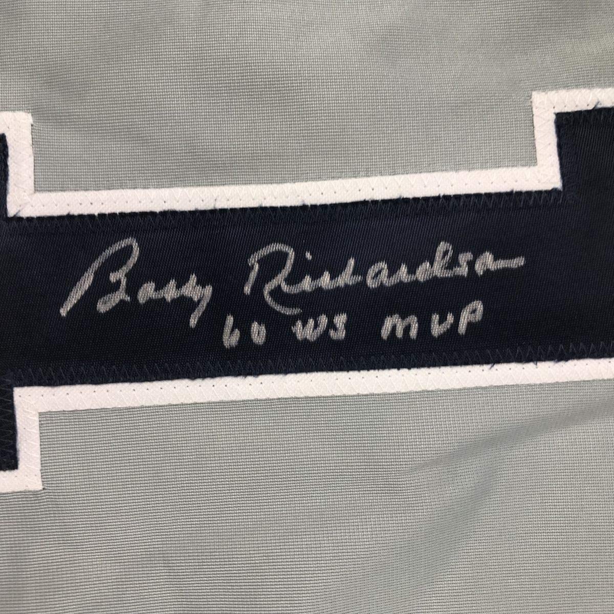 Autographed/Signed Bobby Richardson 60 WS MVP New York Grey Baseball Jersey JSA COA