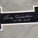 Autographed/Signed Bobby Richardson 60 WS MVP New York Grey Baseball Jersey JSA COA