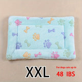 Manta rectangular para mascotas, resistente a la suciedad y para todas las estaciones - Cómoda cama con estampado de pata de perro y corazón (1 unidad)