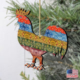 Adornos de madera con diseño de gallo acolchado de G. DeBrekht - Decoración de primavera para Pascua - 8198135