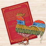 Adornos de madera con diseño de gallo acolchado de G. DeBrekht - Decoración de primavera para Pascua - 8198135