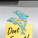 Twin Dolphins Shaped Refrigerator Coastal Magnets Set of 3