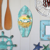 Decoración costera para puerta con tabla de surf Sunrise de G. DeBrekht - Decoración navideña costera - 8198522H