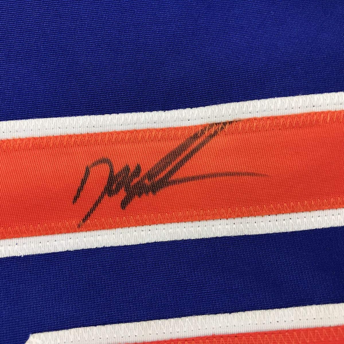 Camiseta de béisbol azul de Nueva York autografiada/firmada de Dwight Doc Gooden (JSA COA)