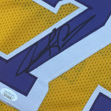 Autographed/Signed Dennis Rodman Los Angeles LA Yellow Basketball Jersey JSA COA #2