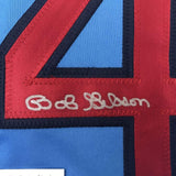 Camiseta de béisbol azul de St. Louis de Bob Gibson autografiada y firmada por JSA COA