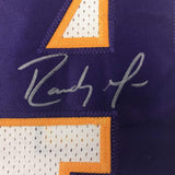 Camiseta de fútbol americano de Minnesota, blanca, enmarcada, autografiada y firmada por Randy Moss, 35 x 39, JSA COA