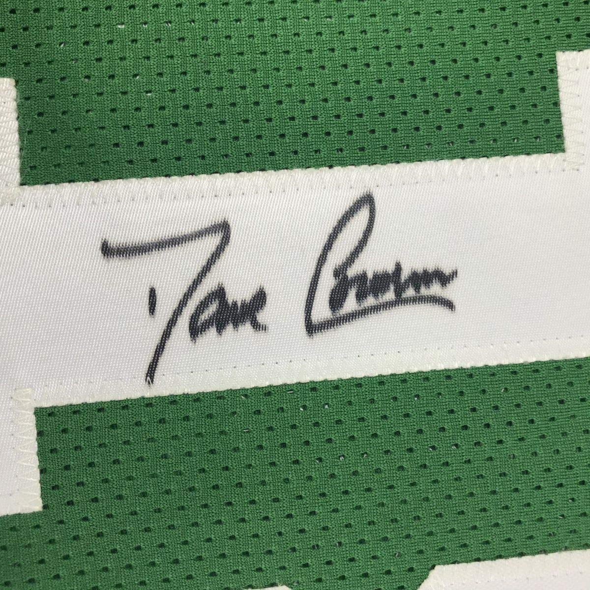 Camiseta de baloncesto enmarcada, autografiada y firmada por Dave Cowens, 35 x 39, color verde Boston. Certificado de autenticidad de PSA y ADN.