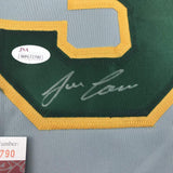 Autographed/Signed Jose Canseco Oakland Grey Baseball Jersey JSA COA