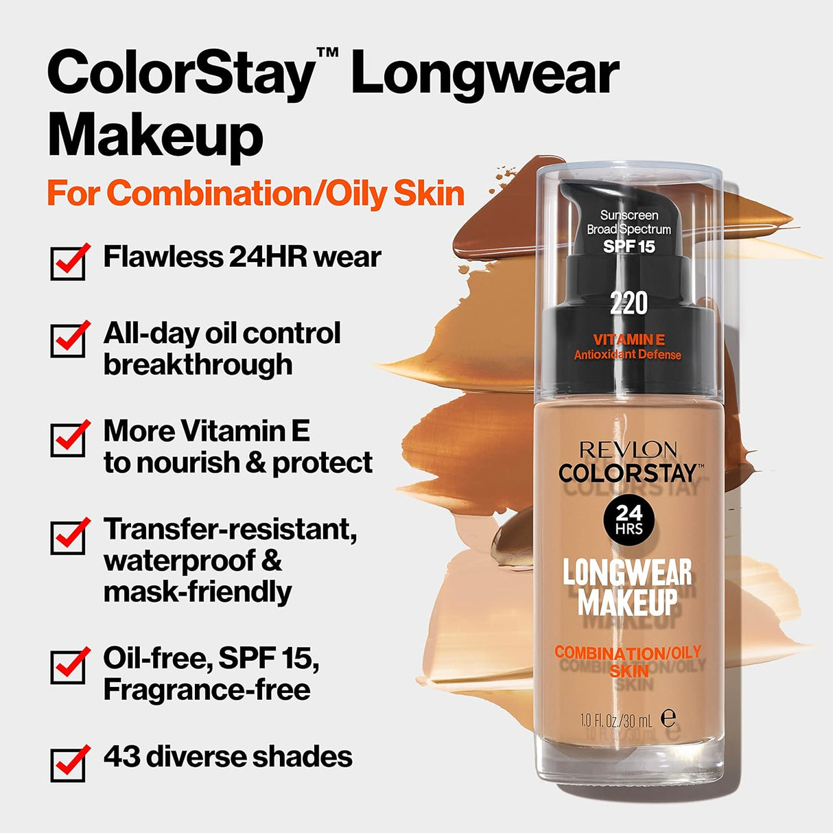 REVLON Colorstay™ Longwear Combo/Oily + Vitamin E