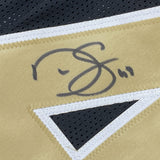 Framed Autographed/Signed Darren Sproles 35x39 New Orleans Black Football Jersey JSA COA