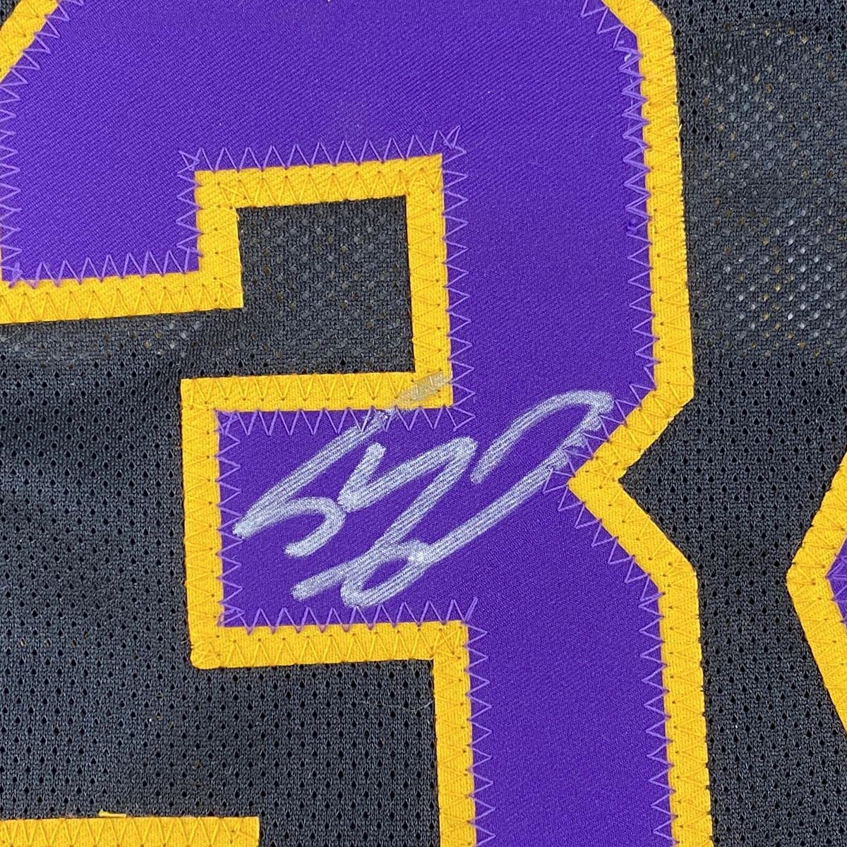 Camiseta de baloncesto negra autografiada/firmada de Shaquille Shaq O'Neal de Los Ángeles LA JSA COA