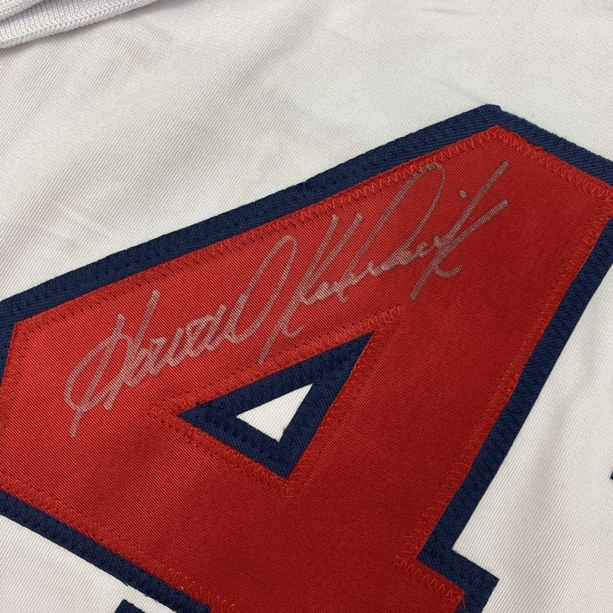 Camiseta de béisbol blanca de Washington de 35 x 39 de Howie Kendrick, enmarcada y autografiada, JSA COA