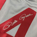 Camiseta de béisbol gris de Cincinnati autografiada/firmada por Pete Rose JSA COA