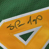 Camiseta de baloncesto verde de Seattle autografiada y firmada por Shawn Kemp (JSA COA)