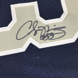 Camiseta de baloncesto universitaria azul de Georgetown de Alonzo Mourning autografiada y firmada por JSA COA