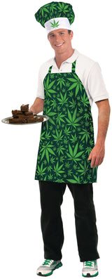 Cannabis Hat and Apron Costume Accessory Set
