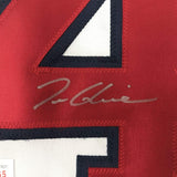 Camiseta de béisbol blanca de Atlanta con autografiado/firmado de Tom Glavine JSA COA