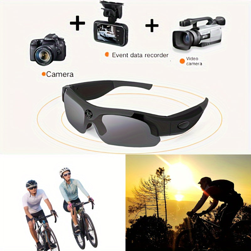 1080P HD Camera Glasses Smart CamcorderOutdoor Cycling Sports Glasses VideoCamera, Long Battery, Smart Glasses For Biking, Fishing, Travelling