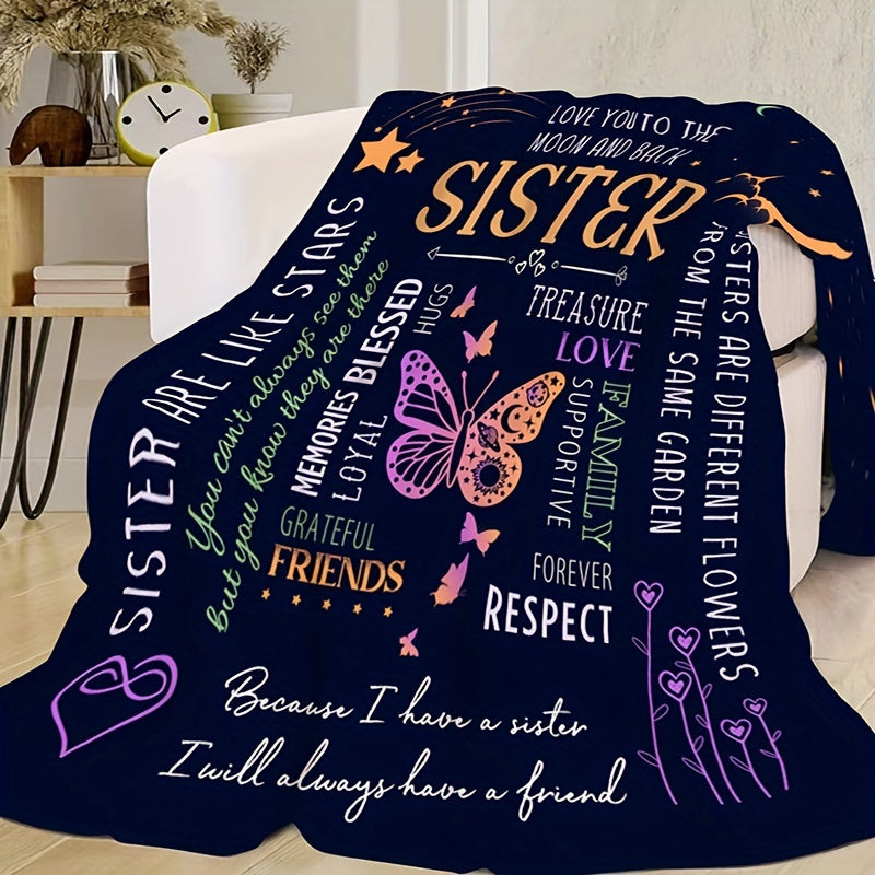 Manta de sobre cálida y supersuave, con impresión de alta definición, ideal como regalo para hermanas, de franela, ideal para la siesta en la oficina y con aire acondicionado.