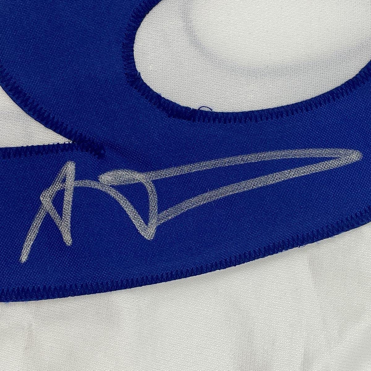 Camiseta de fútbol blanca autografiada/firmada de Aaron Donald Los Ángeles LA JSA COA