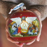 Adorno navideño de cristal de edición limitada con forma de bola de la Natividad, luz de protección de gran tamaño - 73860 de G. DeBrekht