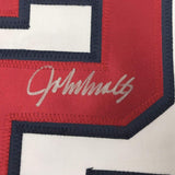 Camiseta de béisbol blanca de Atlanta, enmarcada, autografiada y firmada por John Smoltz, 35 x 39, JSA COA