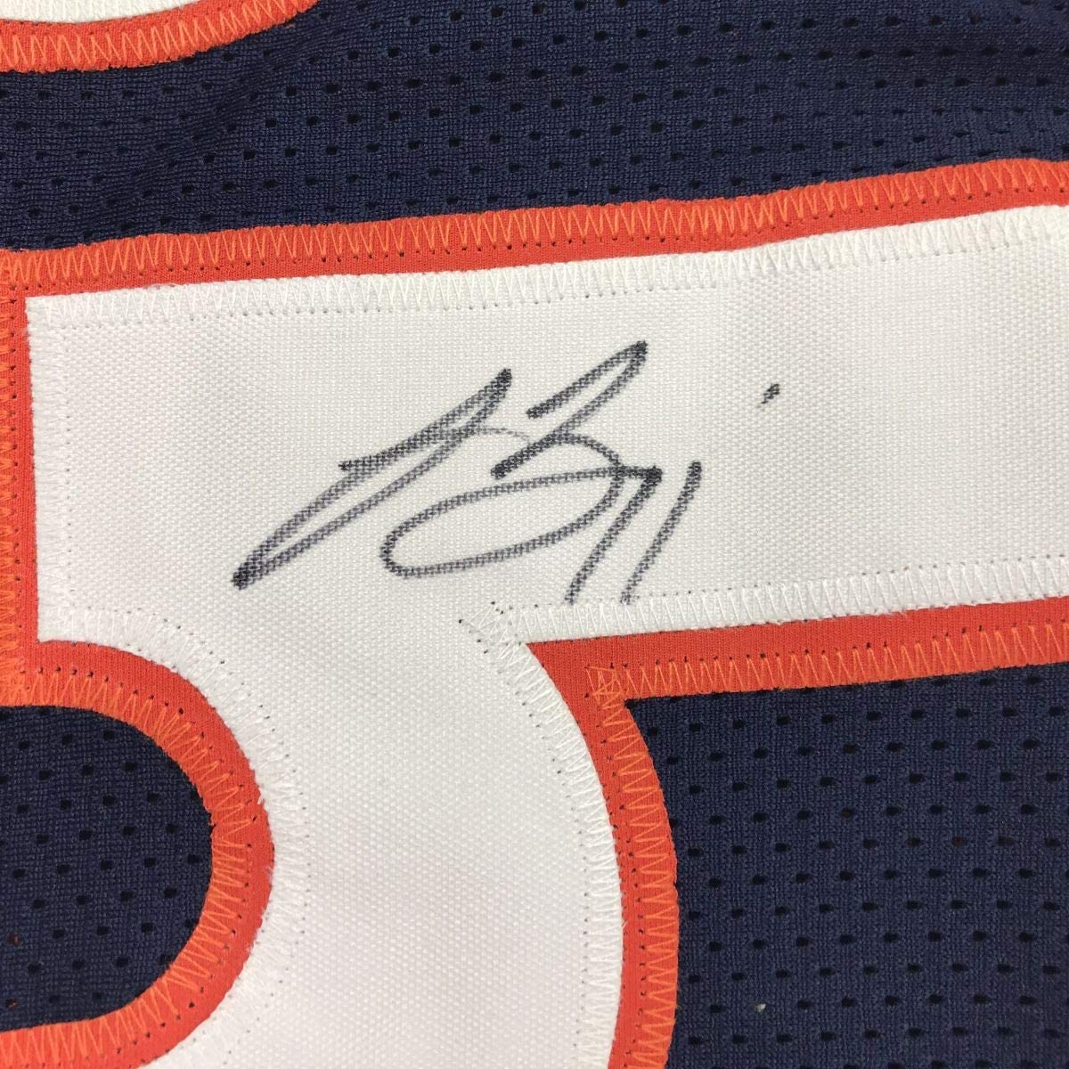 Camiseta de fútbol azul de Chicago de Lance Briggs autografiada/firmada Beckett BAS COA
