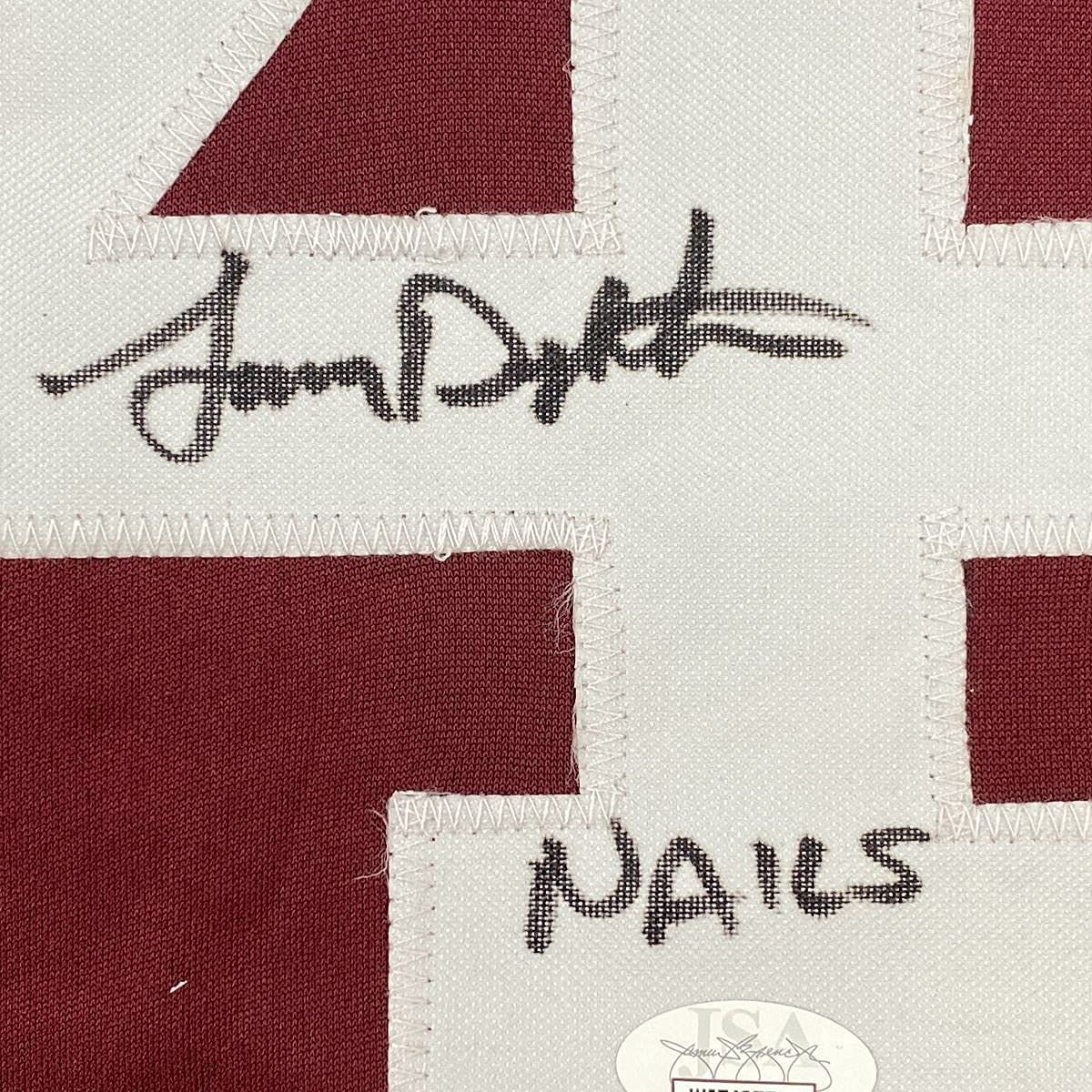 Camiseta de béisbol enmarcada, autografiada y firmada por Lenny Dykstra Nails, 35 x 39, color granate de Filadelfia, JSA COA