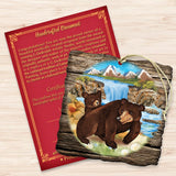 Bear Cabin Christmas Wooden Ornaments by G. DeBrekht - Wildlife Holiday Decor - 8114081