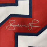 Camiseta de béisbol blanca de Atlanta autografiada/firmada por Andruw Jones (JSA COA)