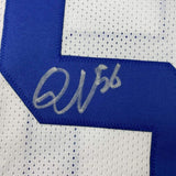 Camiseta de fútbol americano blanca de Indianápolis, enmarcada, autografiada y firmada por Quenton Nelson, 35 x 39, JSA COA