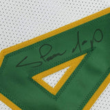Camiseta de baloncesto blanca de Seattle autografiada y firmada por Shawn Kemp (JSA COA)