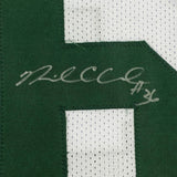 Camiseta de fútbol americano blanca de Green Bay, enmarcada, autografiada y firmada por Nick Collins, 35 x 39, certificado de autenticidad (PSA/DNA)