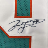 Camiseta de fútbol americano autografiada/firmada Jason Taylor Miami Teal JSA COA