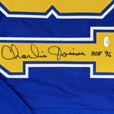 Autographed/Signed Charlie Joiner HOF 96 San Diego Royal Blue/Yellow Football Jersey JSA COA