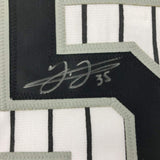 Camiseta de béisbol a rayas de Chicago autografiada y firmada por Frank Thomas (JSA COA)