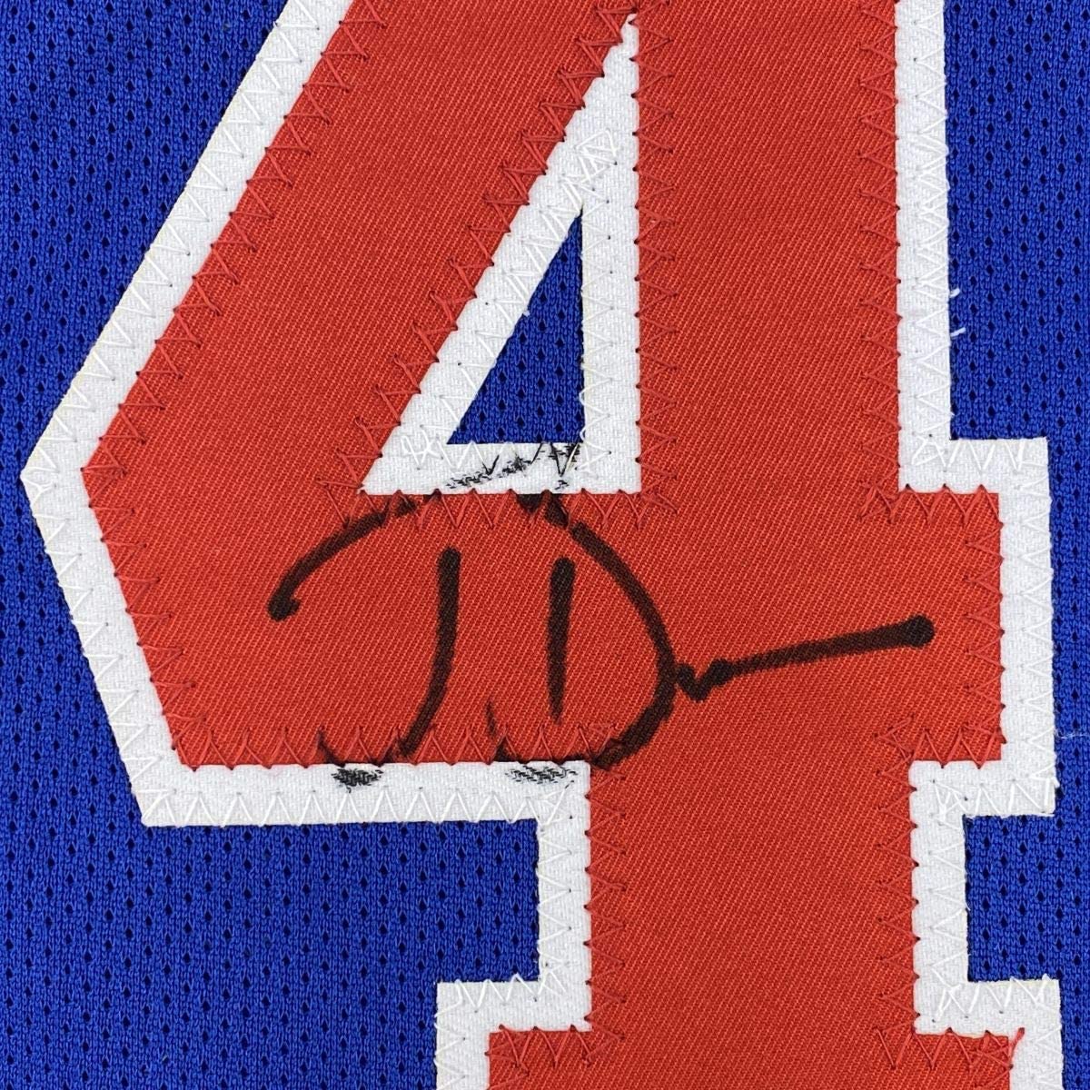 Camiseta de baloncesto azul de Detroit de Joe Dumars autografiada y firmada por JSA COA