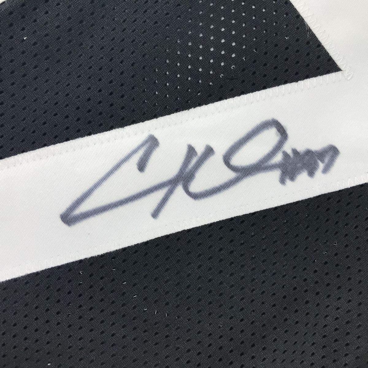 Camiseta de fútbol americano negra de Pittsburgh autografiada/firmada por Cameron Cam Heyward (JSA COA)